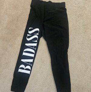Torrid Black "BADASS" Graphic Leggings